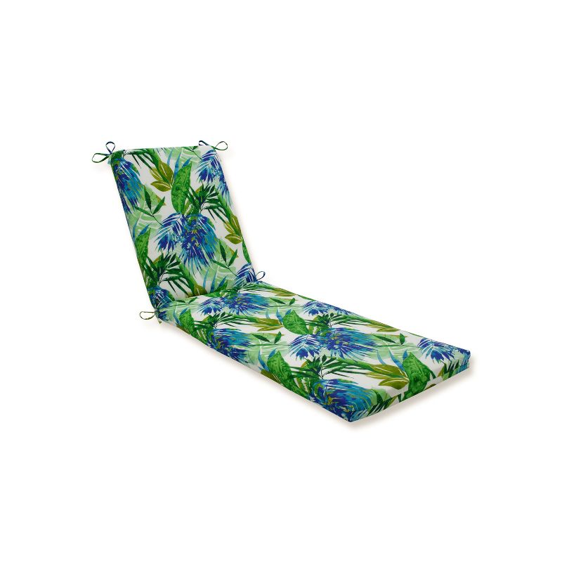 Soleil Indoor/Outdoor Chaise Lounge Cushion Blue/Green - Pillow Perfect, 1 of 5