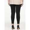 ellos Plus Size Faux Leather Front Ponte Leggings - 3 of 4