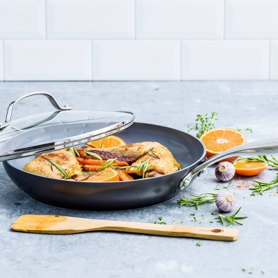Valencia Pro 10" Gray Ceramic Nonstick Frypan with Lid
