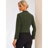 INSPIRE CHIC Women's Collarless Work Office Long Sleeve Cropped Blazers - 4 of 4