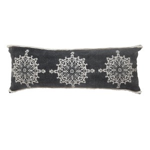 20" Orange and Off White Throw Pillow - 1 of 4