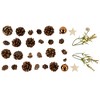 Northlight Ornaments, Pinecones and Stars Christmas Decorations - 6" - 4 of 4