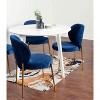 NicBex 5-Piece Dining Table Set for 4 People,Modern 41.7 Inch White Kitchen Table Upholstered 4 Velvet Dining Chairs with Metal Legs - 4 of 4