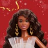Barbie Signature 2025 Holiday Barbie Fashion Doll, Seasonal Collector, Black Hair with Silver & Gold Gown - 2 of 4