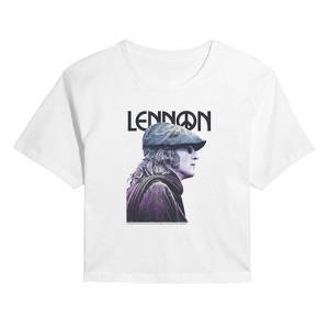 Women's - John Lennon - Lennon Peace Cropped Graphic T-Shirt - 1 of 4
