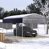 11x19 FT Heavy Duty Metal Carport with Galvanized Steel Roof,Weather-Resistant Garage-Maison Boucle - 2 of 4