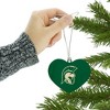 Illinois Wesleyan University Primary Logo Heart Love Wood Christmas Tree Holiday Ornament - 3 of 3