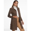 INSPIRE CHIC Women's Faux Suede Belted Long Zipper Jacket - 4 of 4