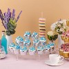 Wikineon Acrylic Risers Display Stand - 3 Tier Clear Step Display Riser- Half Moon Cupcake Dessert Stand for Display Or Collections - 3 of 4