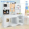 Infans Kids Play Kitchen Pretend Playset w/ 2 Curtains & 16 Pcs Play Accessories White - 2 of 4