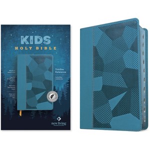NLT Kids Bible, Thinline Reference Edition (Leatherlike, Camo Blue, Indexed, Red Letter) - (Leather Bound) - 1 of 1