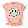 Simply Sage Market Checkered Smiley Face Garment Dyed Tee - 2 of 4