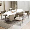 ATJafurn Faux Leather Upholstered Dining Chairs Side Chairs with Backrest and Carbon Steel Legs (Set of 2) - 4 of 4