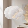 Possini Euro Design Nimbus 19 1/4" Modern Pendant Ceiling Light Fixture Dining Room Over Table Kitchen Island Foyer Unique White Plastic Hallway - 2 of 4