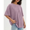 Oversized T Shirts for Women Summer Tops Casual Loose Fit Tees Crewneck Short Sleeve Tunic Blouse Basic Tee - 3 of 4