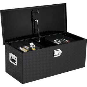 Aluminum Truck Bed Toolbox, Heavy Duty Aluminum Tool Box with Side Handle and Lock Keys, Truck Bed Storage Organizer for Pick Up Truck Rv Trailer - 1 of 4