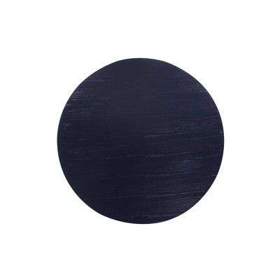 Black Ash Wood Round Dining Table with 4 Cane Chairs