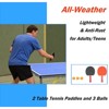 Sevobal Game Table 6ft Foldable Table Tennis Table with Paddles and Balls for Living Room and Outdoor Use, Blue, 72"*36"*30" - 4 of 4