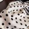 Anna-Kaci Women's Polka Dot Satin Square Scarf with Contrasting Border Trim 27x27in - 4 of 4
