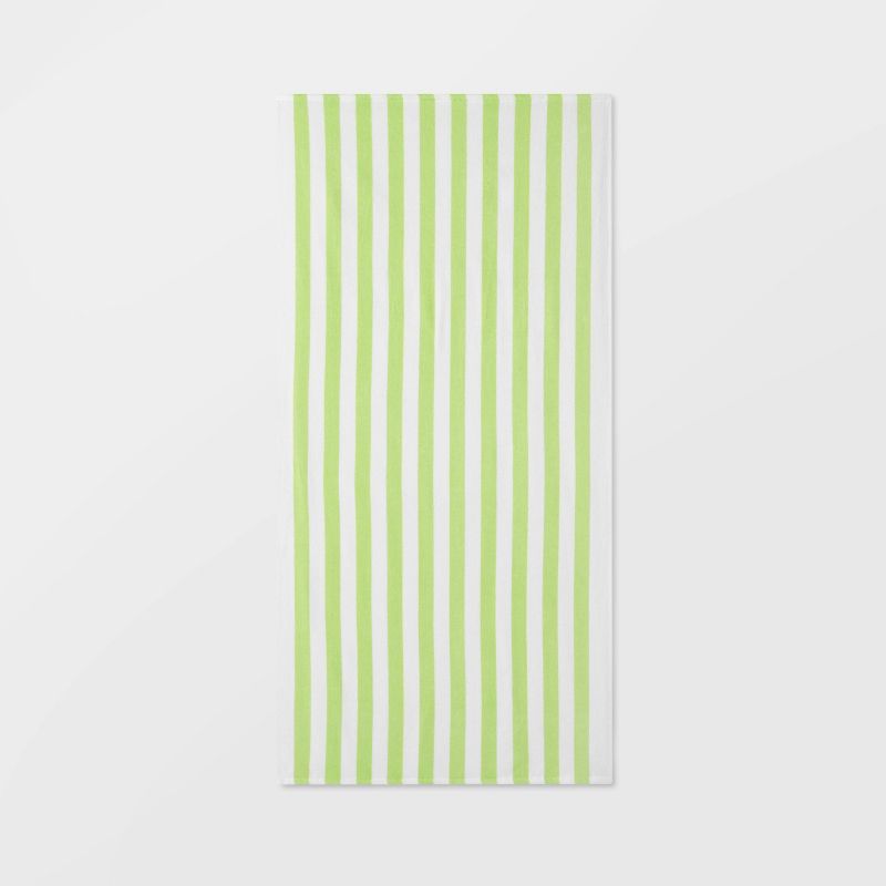 Striped Beach Towel Green/White - Sun Squad&#8482;, 1 of 5
