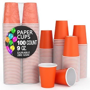 Crown Display 9 oz. Disposable Coffee Cups Paper Cups Hots Drinks/Cold Cups Durable Disposable Hot Tea Cup Disposable - 1 of 4