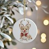 Lomsoe Dogs Ornament Dogs Lovers Christmas Xmas Ornaments Decor Funny Christmas Hanging Ceramic Ornament - 2 of 4