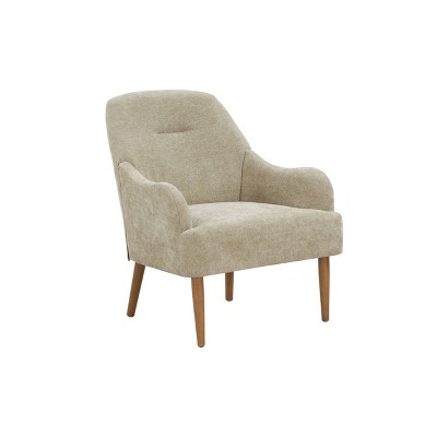 NicBex Chenille Accent Chair,Upholstered Living Room Chairs with Mid-Height Backrest and Wood Legs,Modern Armchair,Accent Chairs for Bedroom