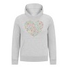 Everyday Kids Floral Heart Girls Pullover Hoodie – Pastel Flower & Butterfly Graphic Sweatshirt - 4 of 4