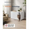 SONGMICS HOME Superfast Toolless Assembly, Cat Litter Box Enclosure, Cat House, for Large Cats, Push-to-Open Doors, Minimalist Modern, White - 3 of 4