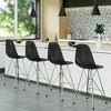 LeisureMod Cresco Modern Acrylic Barstool – Lightweight Steel Frame and Footrest Counter Stool for Kitchen Island, Home Bar, or Dining Area Set of 2 - 3 of 4