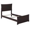 AFI Furnishings Metro Twin Traditional Bed with Matching Footboard and Turbo Charger in Espresso - 4 of 4