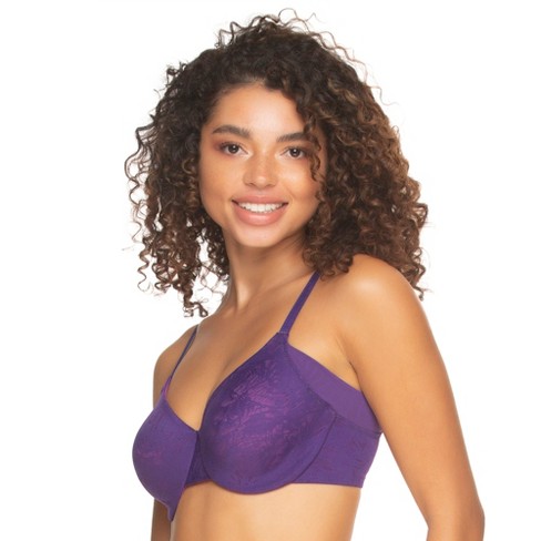 Curvy Couture Women's Plus Size Cotton Luxe Unlined Wireless Bra Lavender  Mist 38H