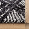 World Rug Gallery Geometric Shag Area Rug – Durable for Living Room, Bedroom, or Entryway – Easy to Clean, Kid & Pet Friendly – Polyester with Jute - 3 of 4