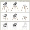BabyBond Convertible Wooden Baby High Chair - 11 in 1 Design for High Chair, Booster Seat, Toddler Chair - Double Tray, 5-point Harness - 3 of 4