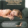 TiramisuBest 130"/96.5" Modular L Shape Chenille Sectional with Folding Table, 2 Armrest Pillows and Free Movement Ottoman, Chenille-5 Seat/4 Seat - 4 of 4