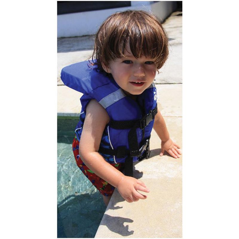 Swimline Infant USCG Approved Swimming Vinyl Life Vest with Handle - Blue/Black - XS, 3 of 4