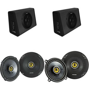 Kicker (2) 11PT250 Powered Truck Enclosure & 46CSC654 6.5", 46CSC54 5.25"  Bundle - 1 of 4