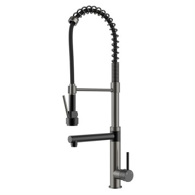 LOVMOR Pre-Rinse Kitchen Faucet with Pot Filler,Matte Grey