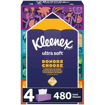 Kleenex Back-to-School Ultra Soft Facial Tissue - 4pk/120ct