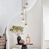 ALOADECOR 5-Light Staircase Modern Chandelier Foyer Pendant With Clear Globe Bubble Glass Accents - 4 of 4