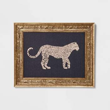 10" x 8" Cheetah Framed Wall Art Canvas - Threshold™ designed with Studio McGee