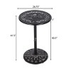 Coolbibila 1 Piece Outdoor Copper Metal Patio Bar Table,Cast Aluminum Patio Dining Table With Antique Copper Finish,Chairs Are Not Included - 4 of 4