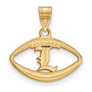 Black Bow Jewelry 14k Yellow Gold Plated Sterling Silver Louisville Cardinals NCAA Pendant - 1 of 3