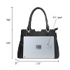 Generic 3 Zippered Compartments Purses and Handbags Top Handle Satchel Shoulder Bags - 4 of 4