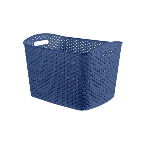 Blue Y-Weave Storage Basket, Large