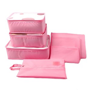 Unique Bargains Zipper Design Packing Cube Set 7 Pcs - 1 of 4