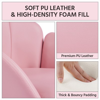 Simple Pink Velvet Accent Chair with Gold Metal Legs
