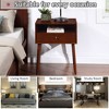 Modern Nightstand, Bedside Table With Drawer & Solid Wood Legs, Multifunctional Side Table With Storage Space For Bedroom Dorm Small Spaces - 3 of 4