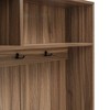 3-In-1 Hall Tree with Shoe Storage, Standing Coat Rack with Shoe Bench, Entryway Organizer with 4 Hooks, Brown - 4 of 4