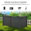 Kozyard 50" W x 48" H Outdoor Privacy Screens Aluminum Post Framed Flat Fence Panels Kit for AC Trash Can Storage - 2 of 4
